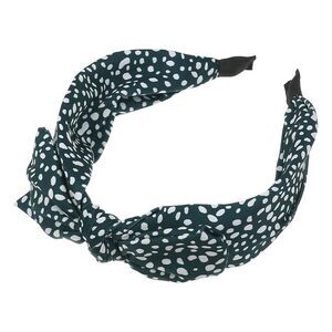 Leopard Spot Wide Bow Knotted Headbands Fashion Hair Hoop Deep Green